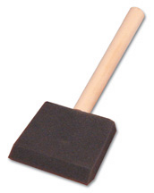 3 inch foam brush with wood handle