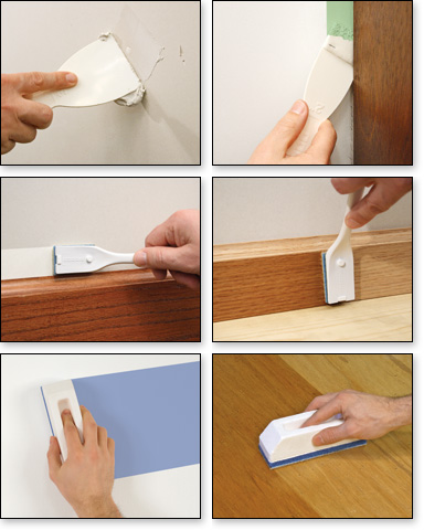 Snappy Touch-Up and Trim Kit in use action photos applying paint and stain